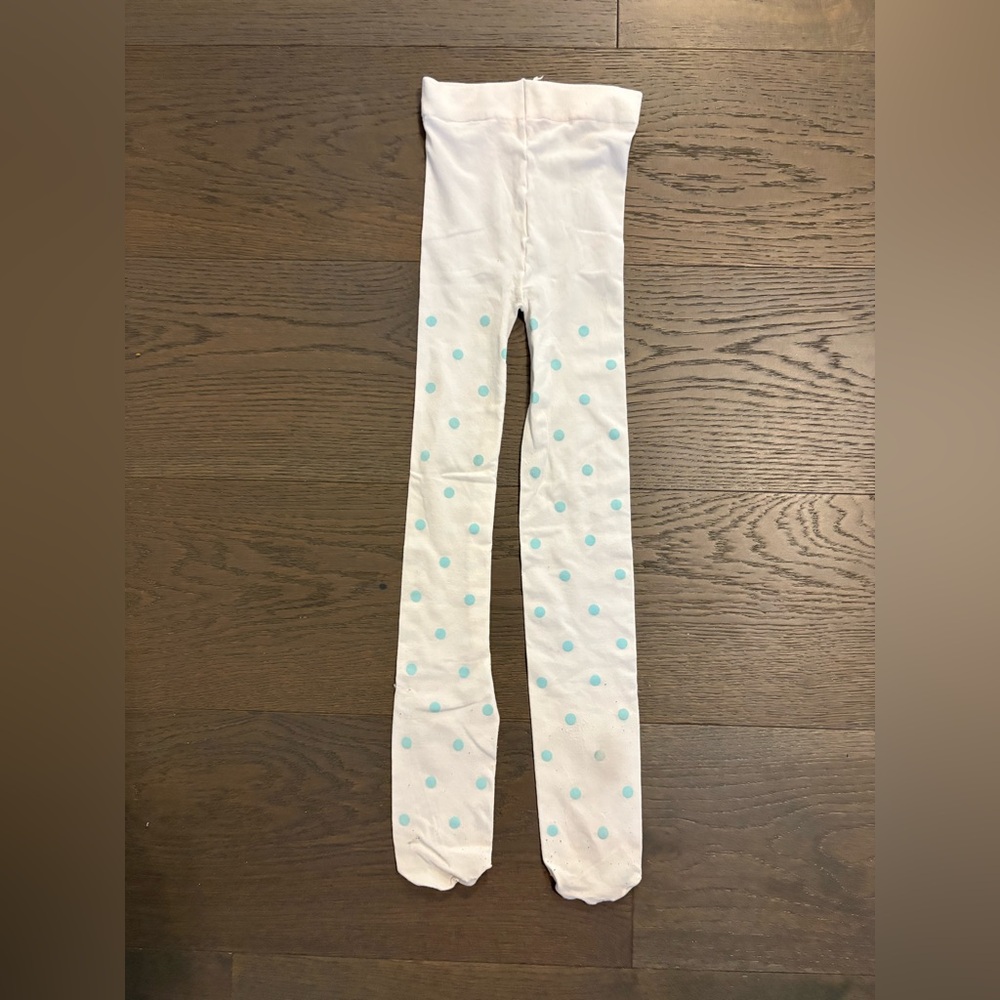 Gymboree girls polka dot tights VGUC retail $49